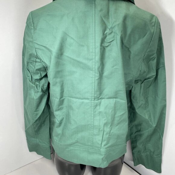 NEW TALBOTS Women Cropped Spring Jacket Green Size 10 – Patch Pockets, Button-Up - Picture 8 of 10